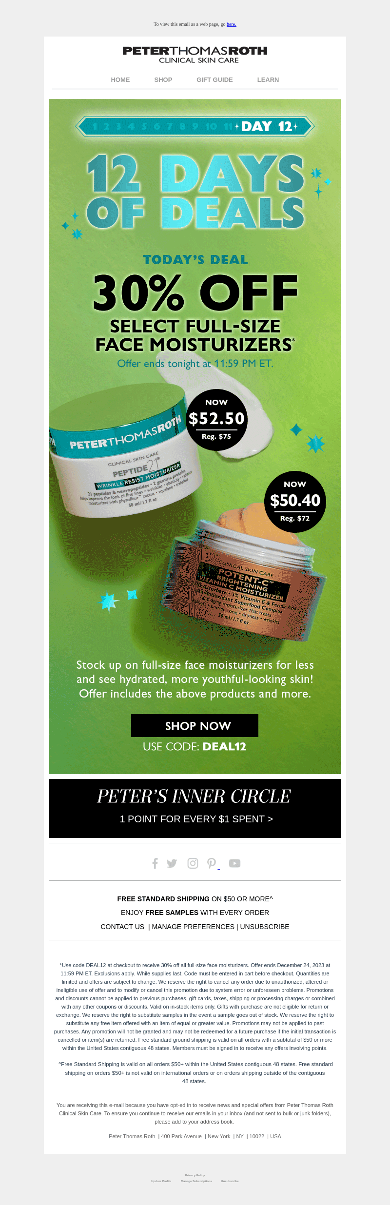 TODAY ONLY! 30% Off Select Full-Size Face Moisturizers