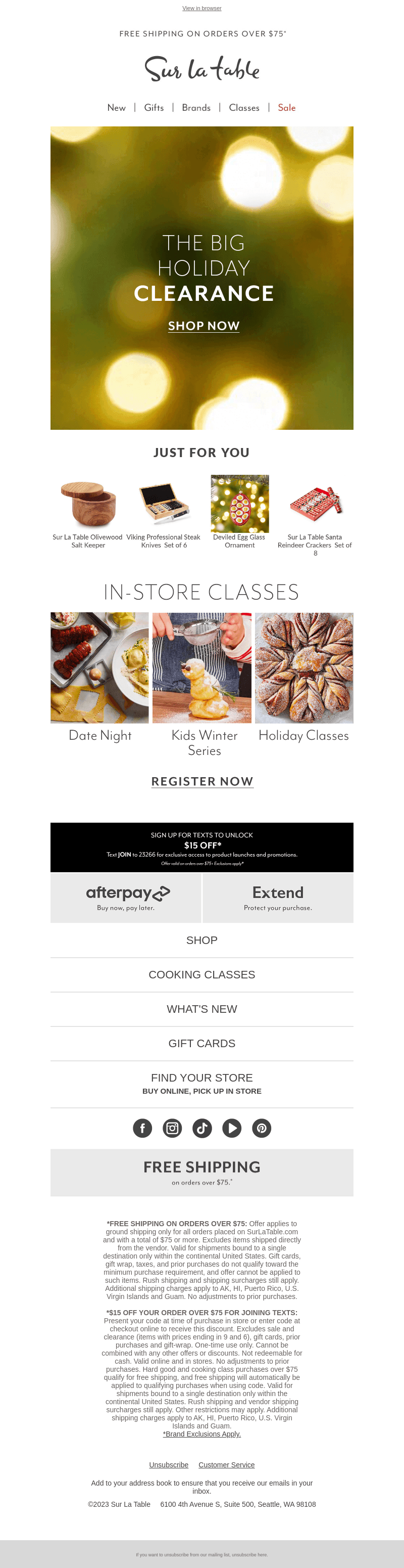 BIG Holiday Clearance up to 50% off!
