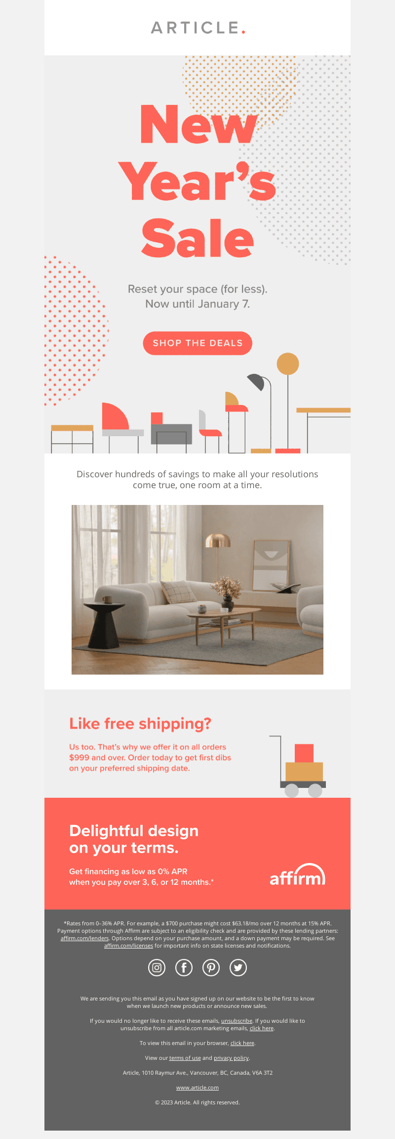 Our New Year’s Sale is on