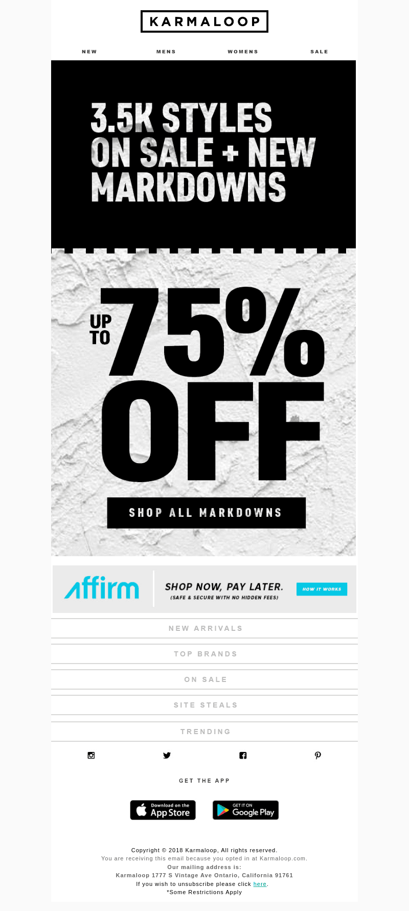 Fresh New Markdowns! 💪