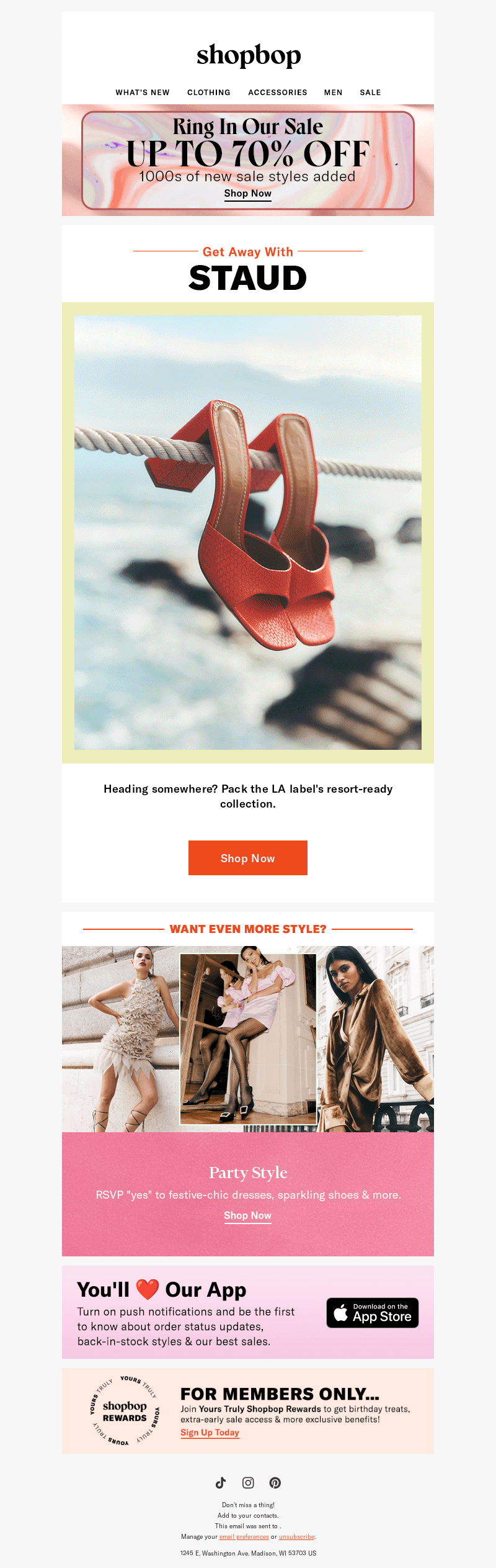 STAUD's latest = instant vacation