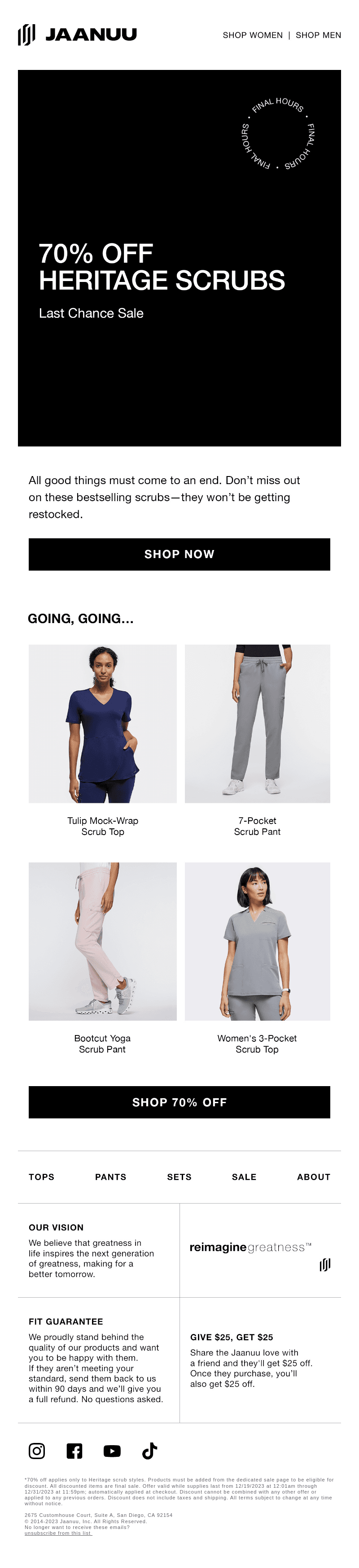 Final Hours: 70% OFF all these scrubs