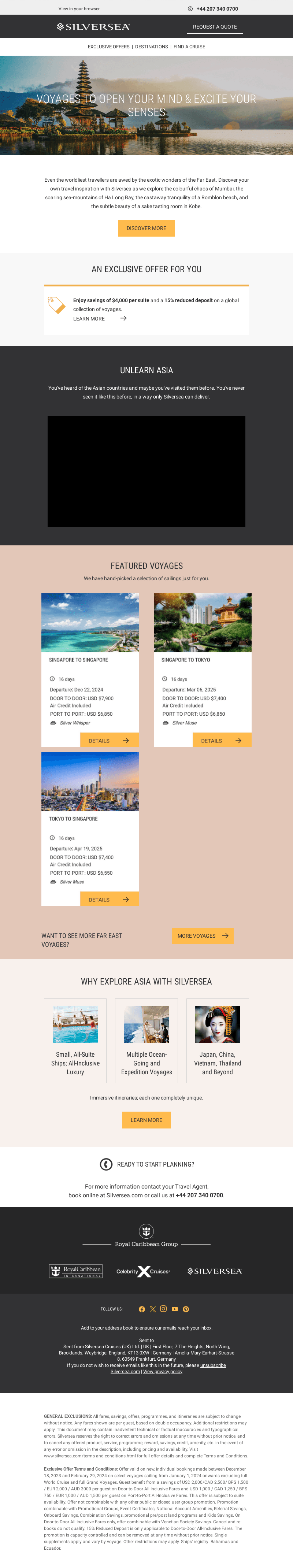 Explore Asia in bespoke Silversea luxury
