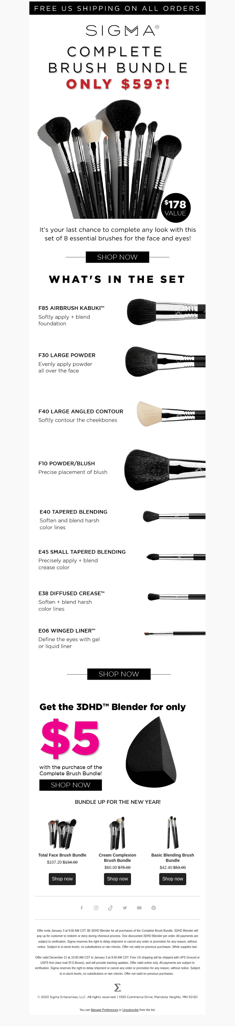 Last Chance! Complete Brush Bundle For ONLY $59