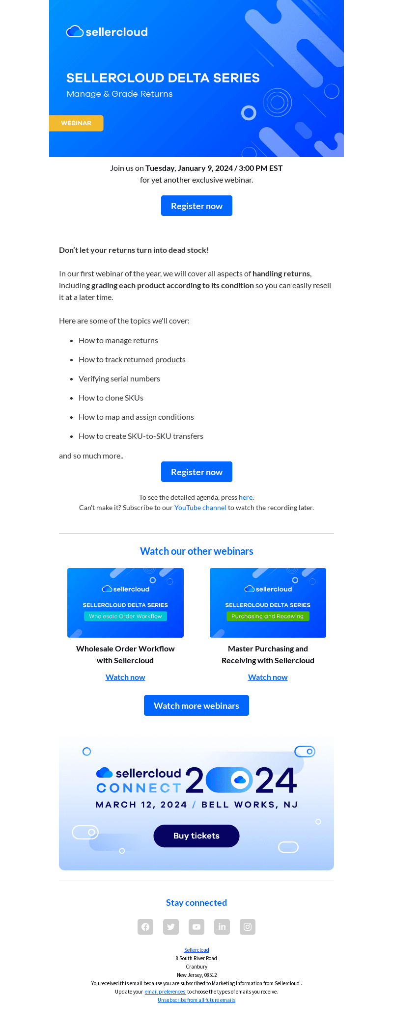 SellerCloud email from Wed, Jan 3, 2024