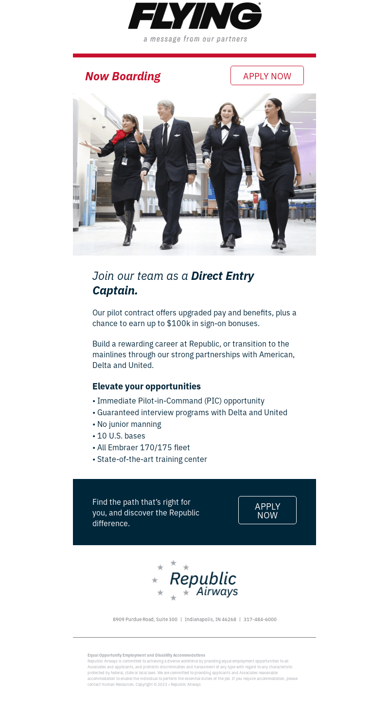 Elevate your opportunities as a Republic pilot