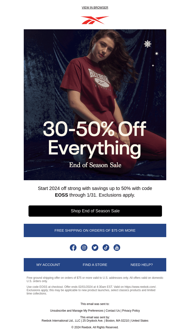 Start 2024 strong with 30-50% off