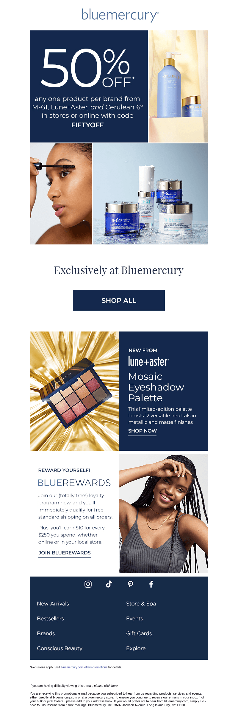 It's on: 50% off starts now
