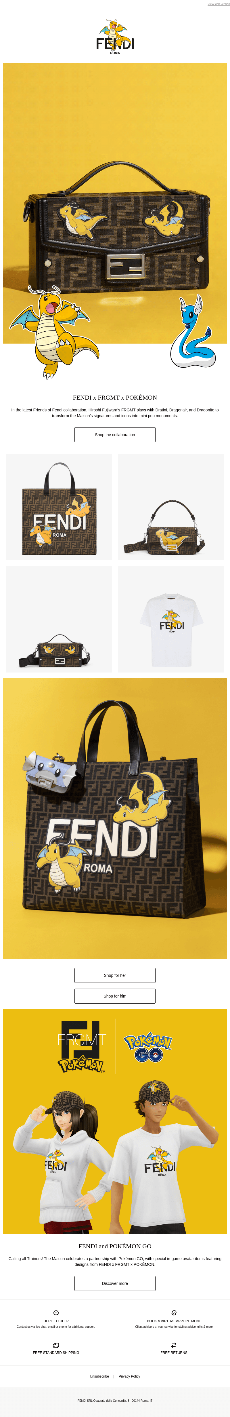 FENDI x FRGMT x POKÉMON