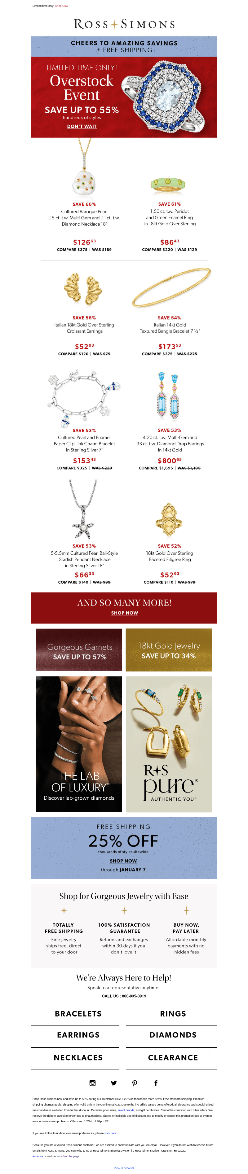 Overstock Event: Save up to 55% now!