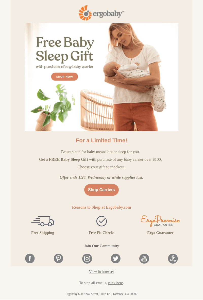 FREE Sleep Gift with Purchase