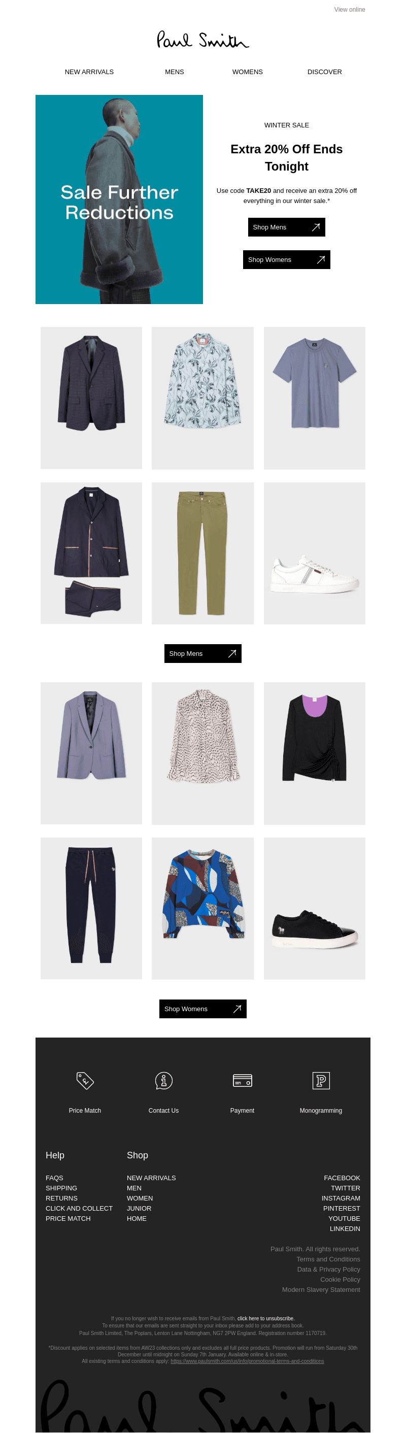An added 20% off sale