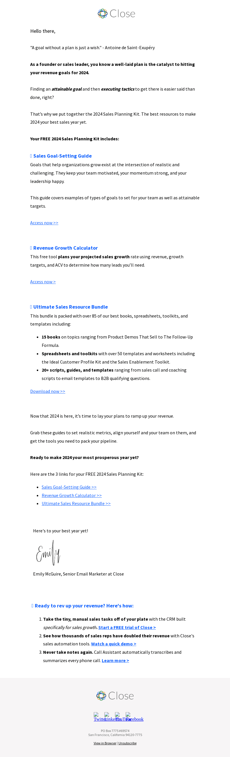 FREE 2024 sales planning kit - available now