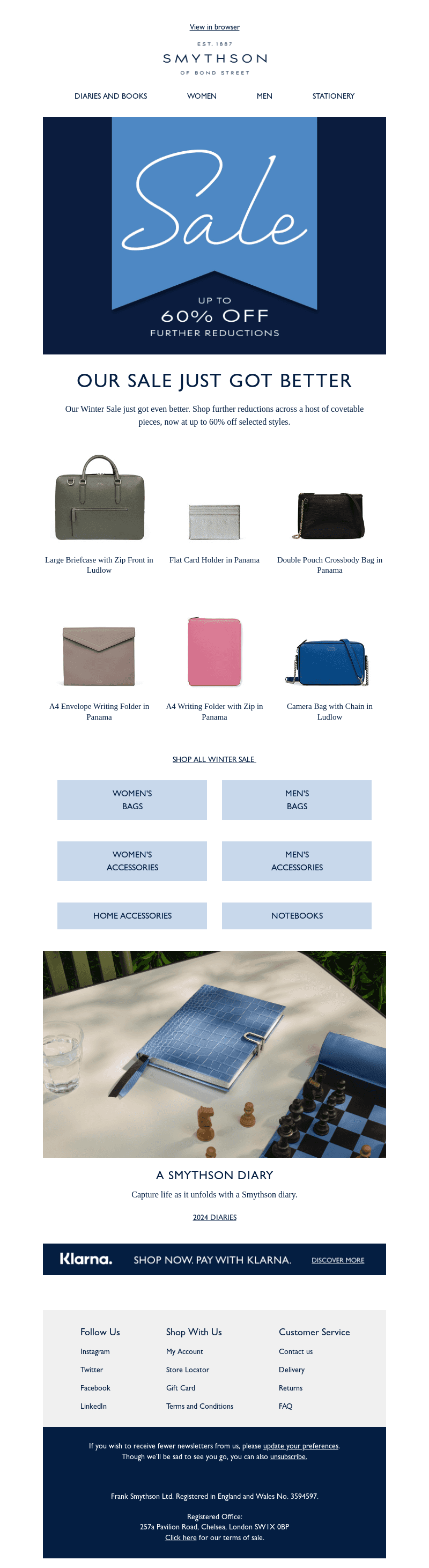 Now up to 60% off selected styles