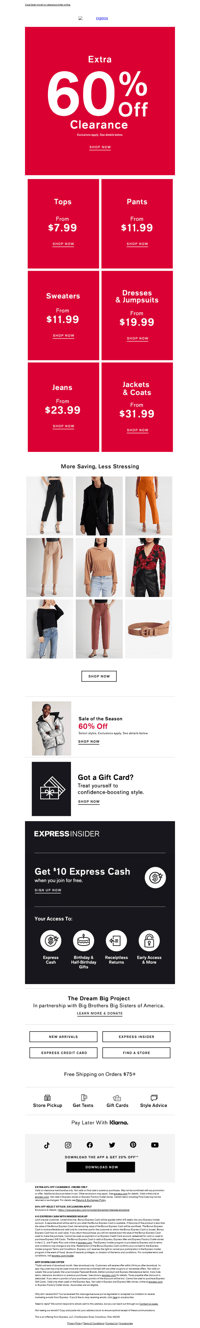 Extra 60% off is how we do sale