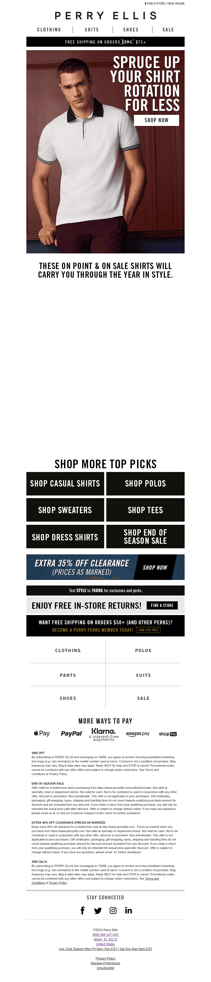 Update Your Upper Half for up to 70% Off
