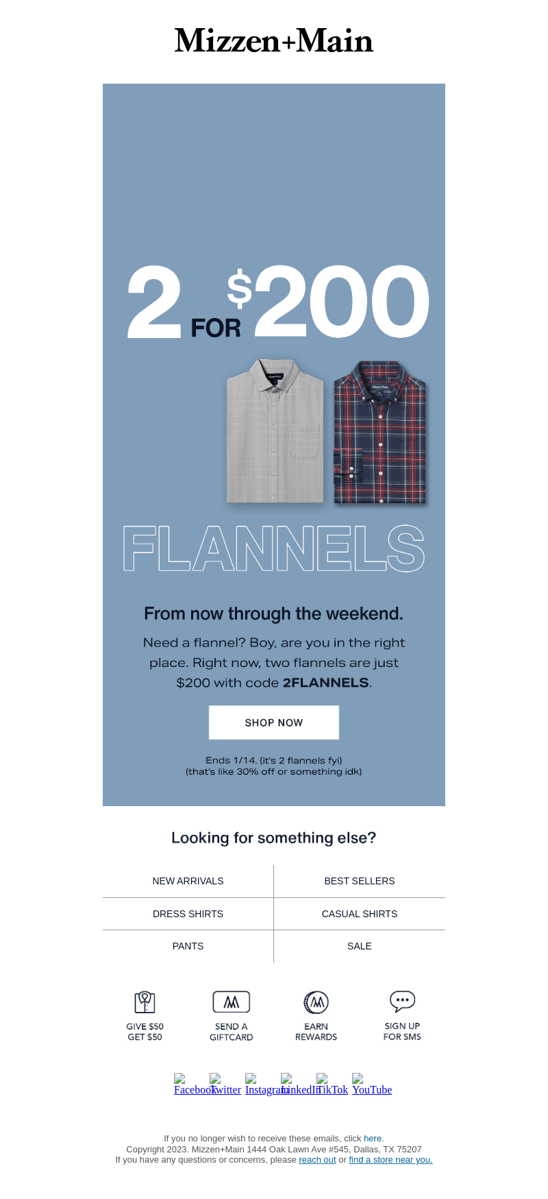 2 flannels for $200