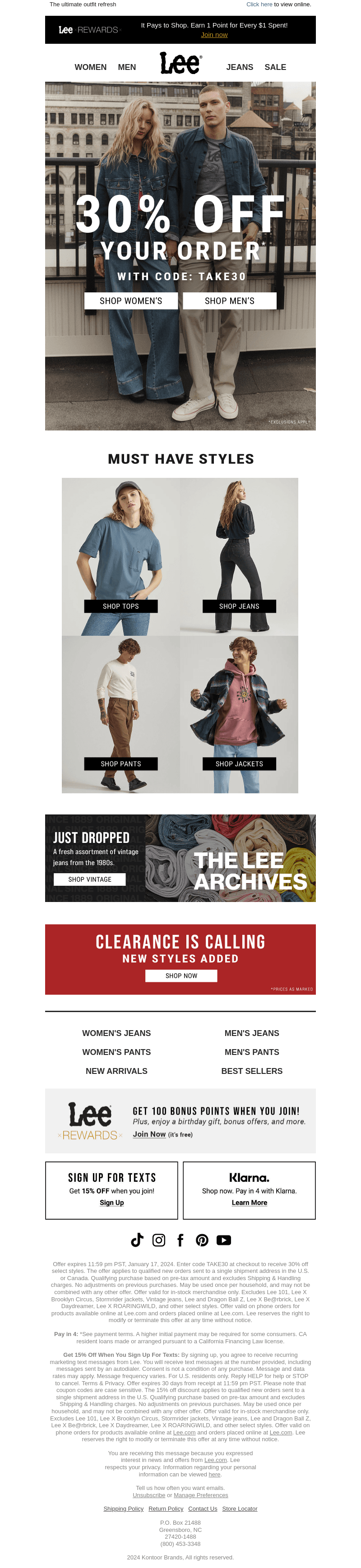 Must haves, now 30% off