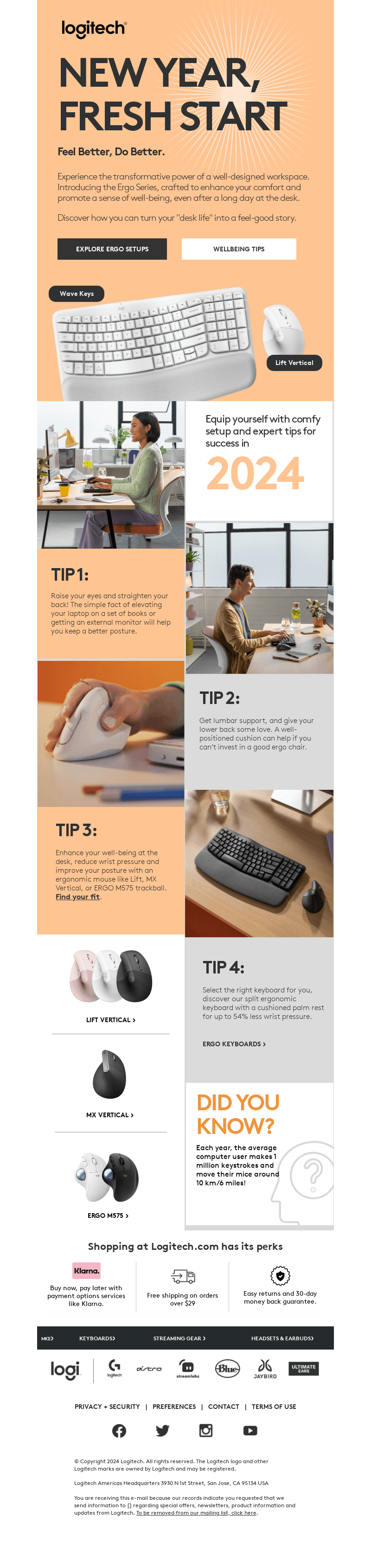 Logitech email from Thu, Jan 11, 2024