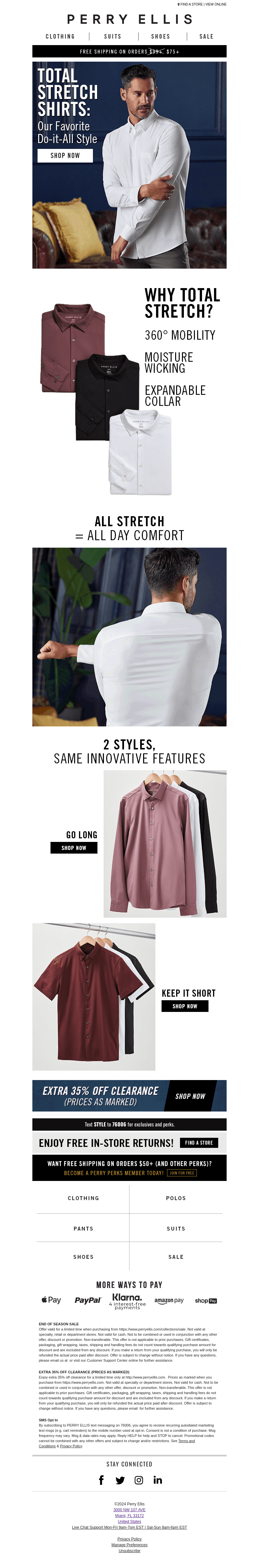 Made to Move: Total Stretch Shirts
