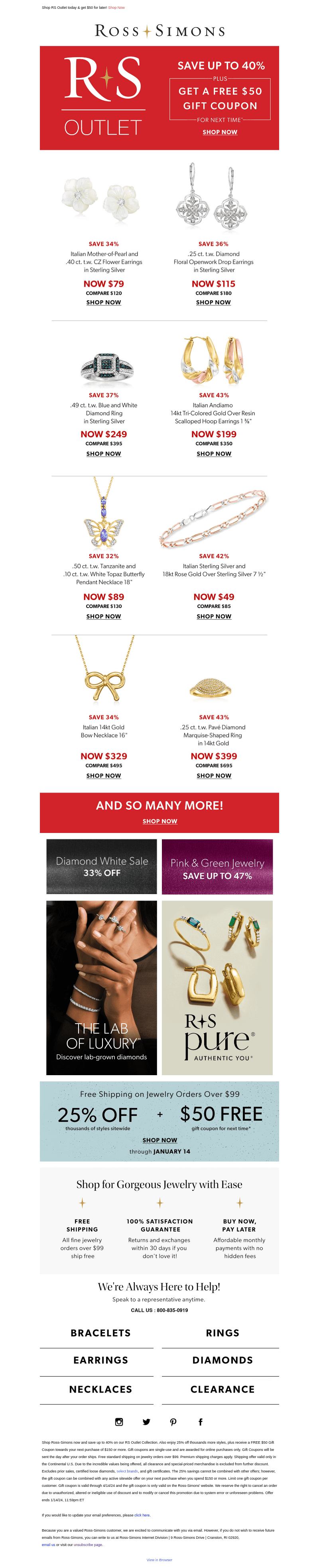 Save up to 40% on fabulous styles >