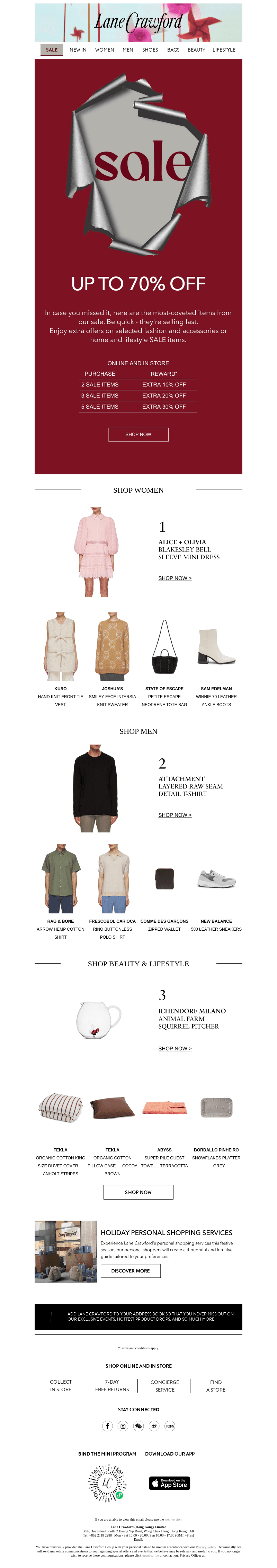 Up to 70% off: Limited Time Only