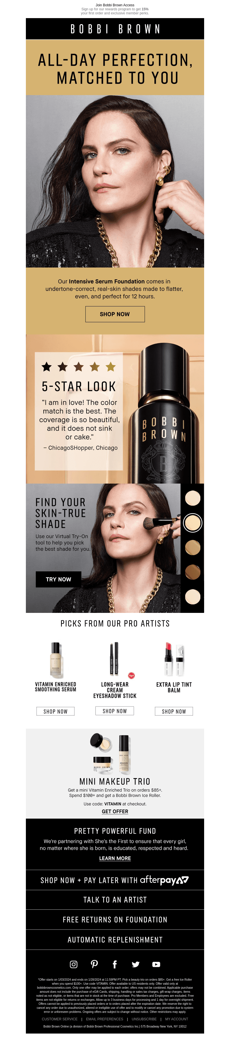 Our iconic foundation. Your skin-true match.