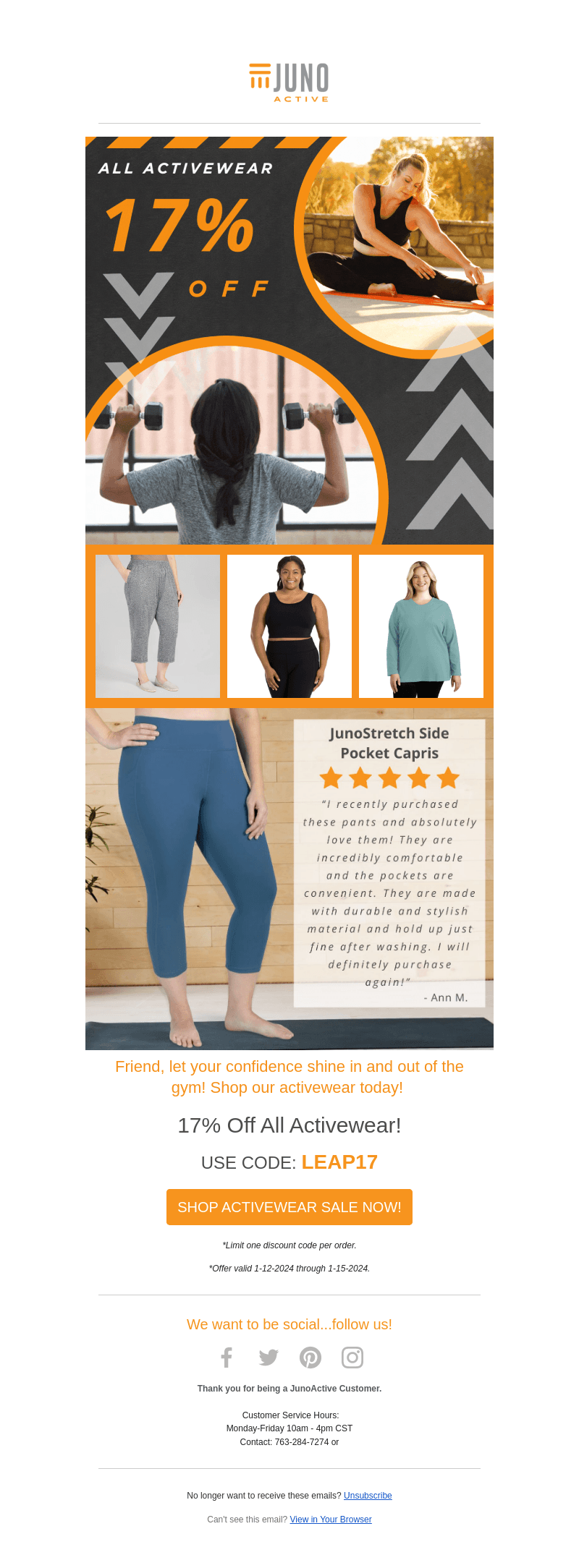 Get Fit in Style with 17% Off Activewear