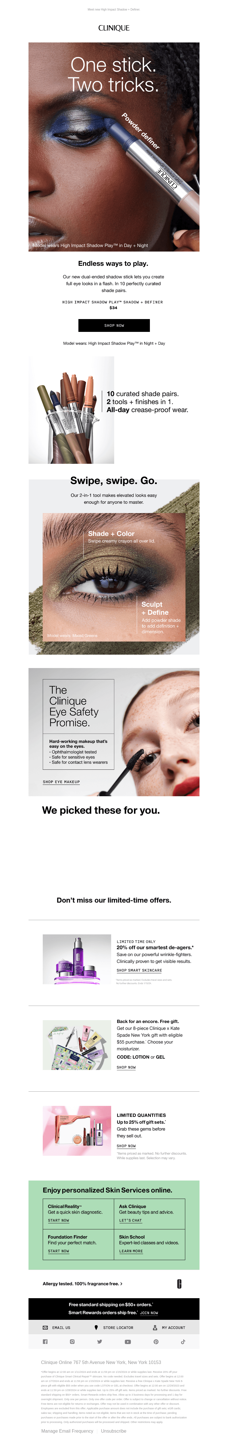 NEW eye shadow stick. Create endless looks.