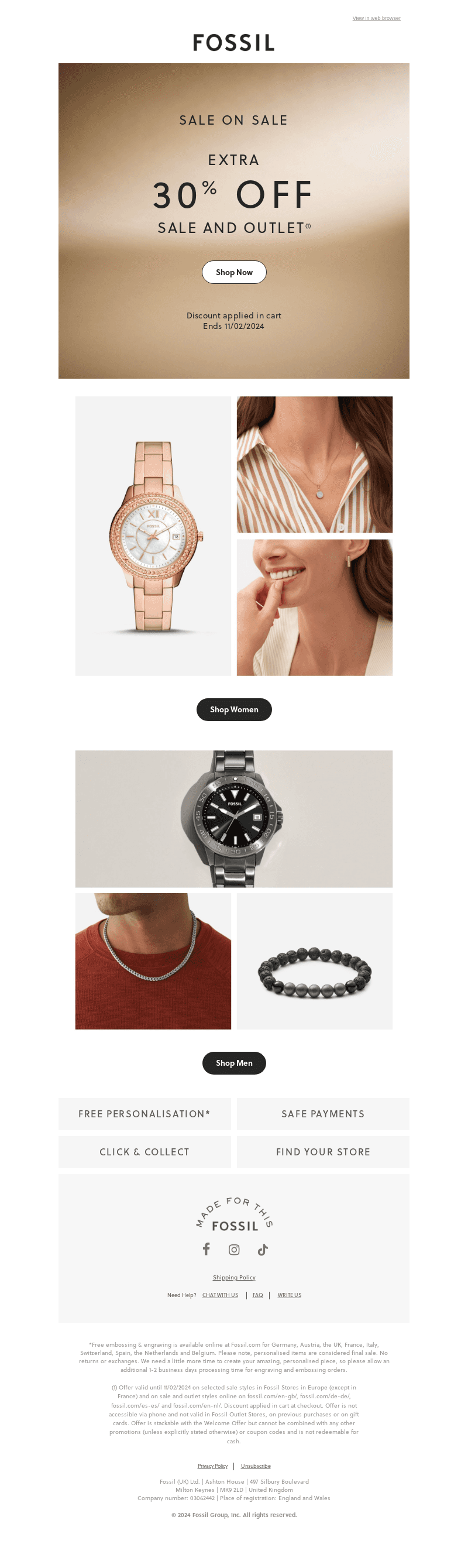 Outlet & Sale styles with extra 30%