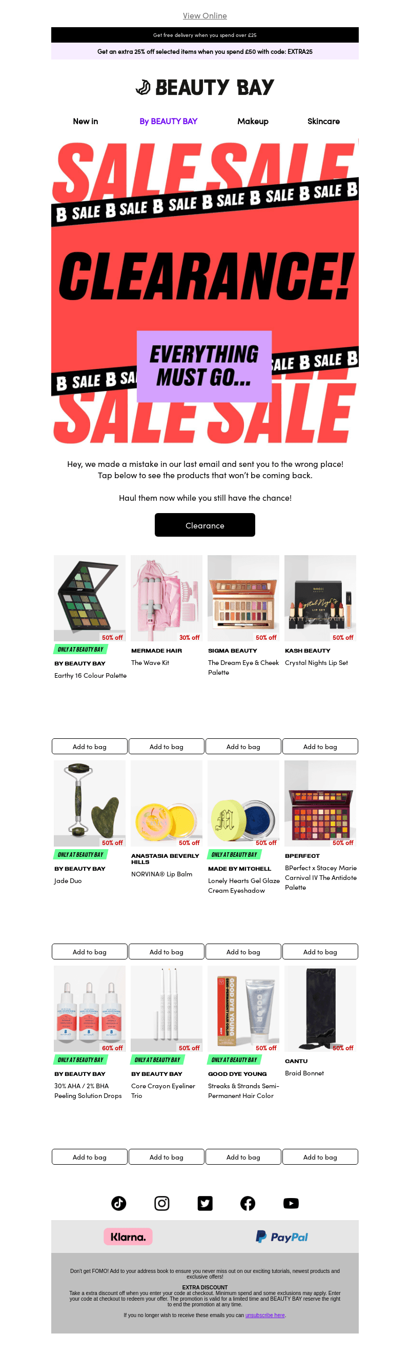 Beauty Bay email from Sun, Jan 14, 2024