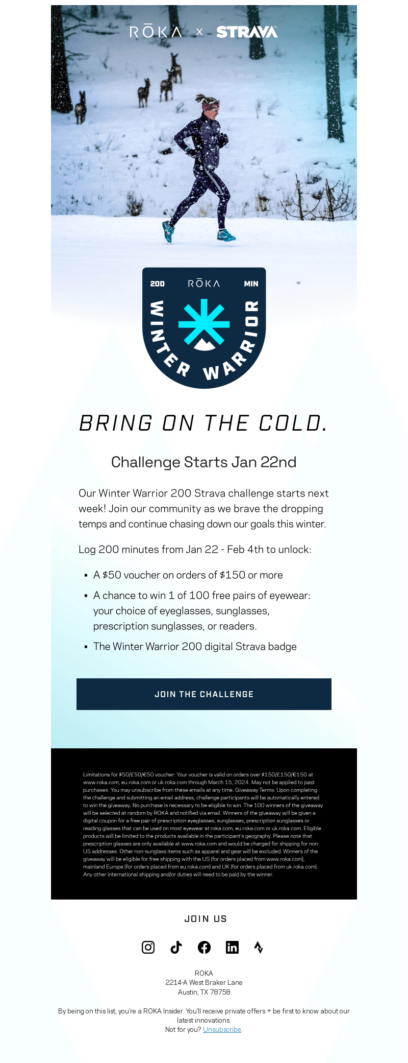 Roka Sports email from Mon, Jan 15, 2024