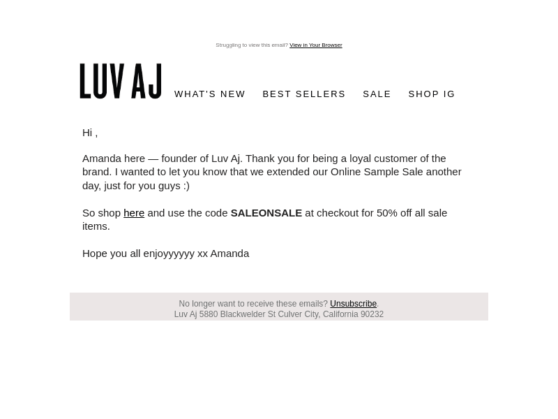 Updated Code ❗ Hey, I'm extending the sample sale for VIPs