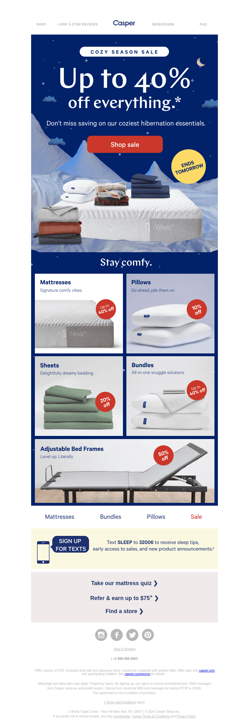 Don’t miss up to 40% off everything.