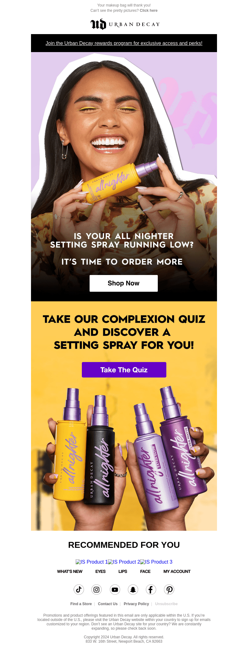 Restock on All Nighter Setting Spray