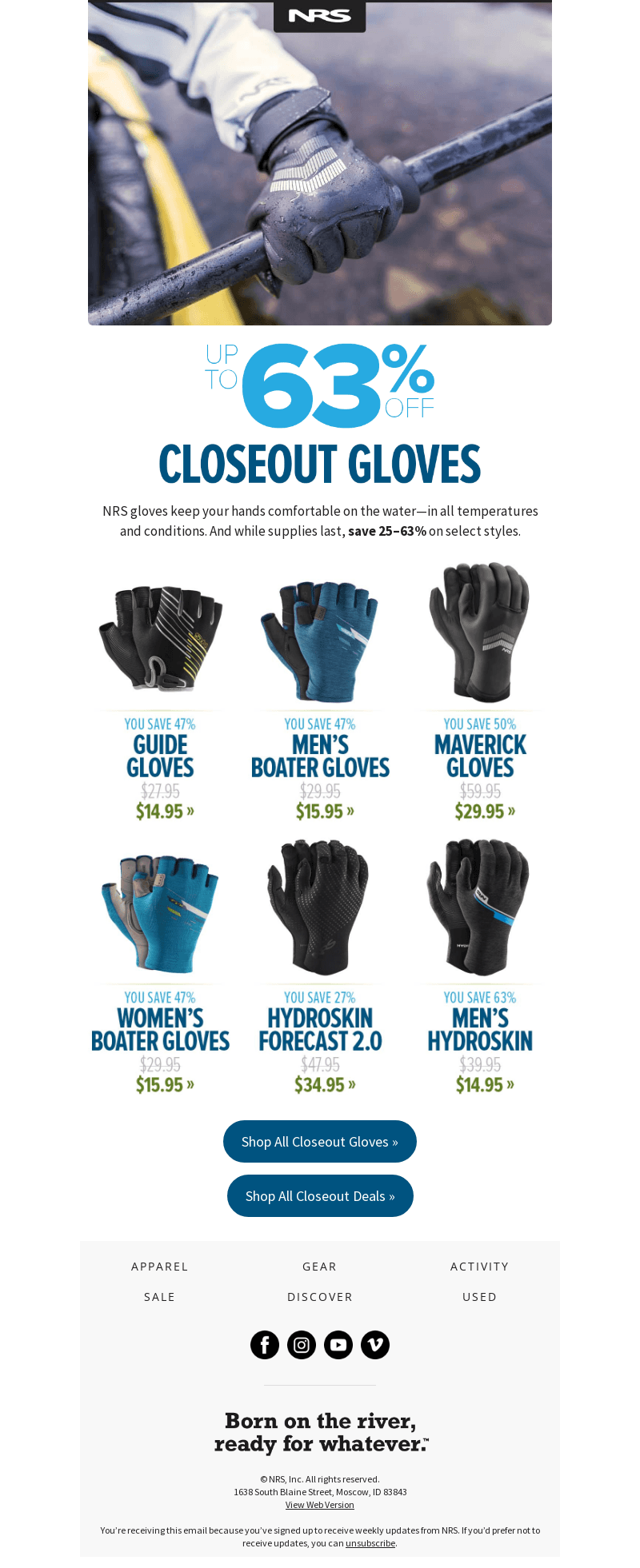 Up To 63% Off Select NRS Gloves