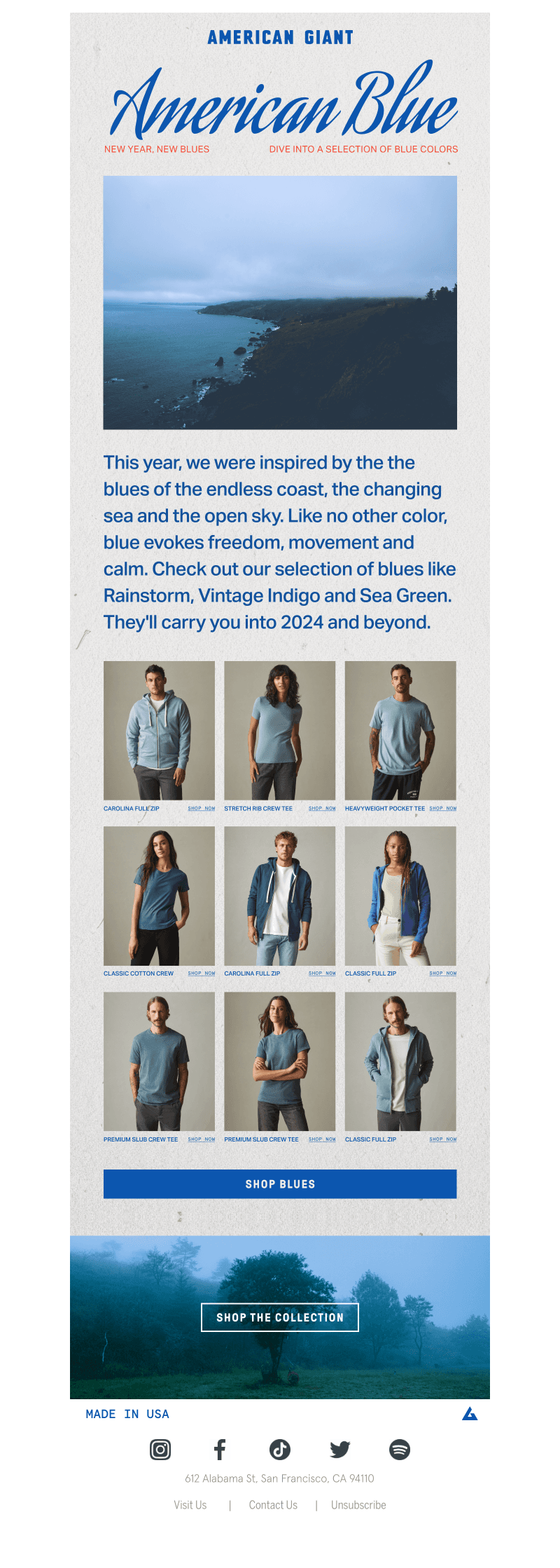 Spotlight on new blue styles