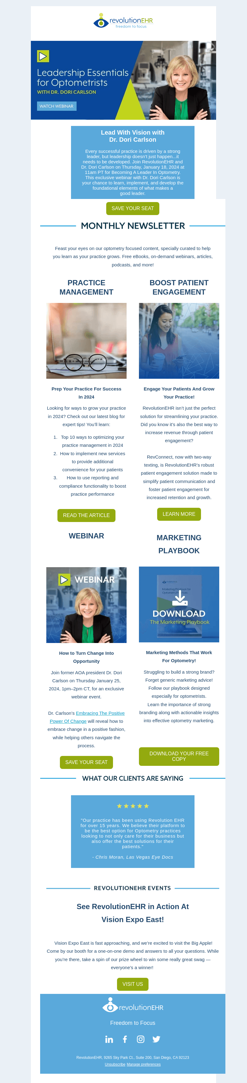 Mastering Leadership in Optometry – Webinar Invite