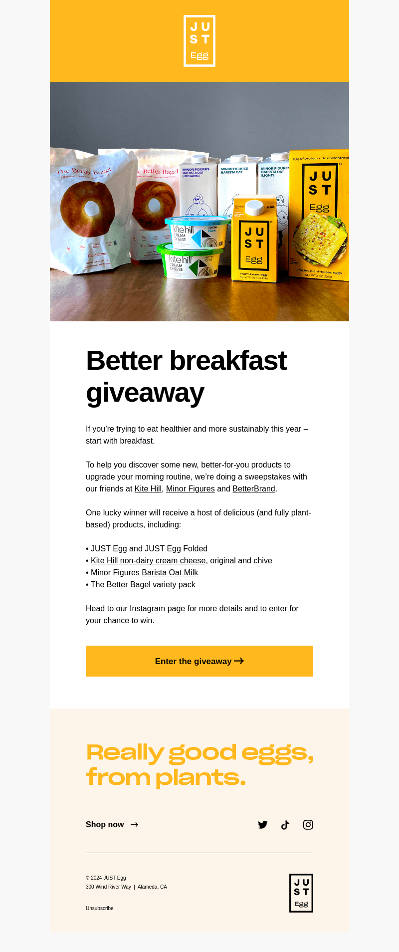 Eat JUST email from Wed, Jan 17, 2024