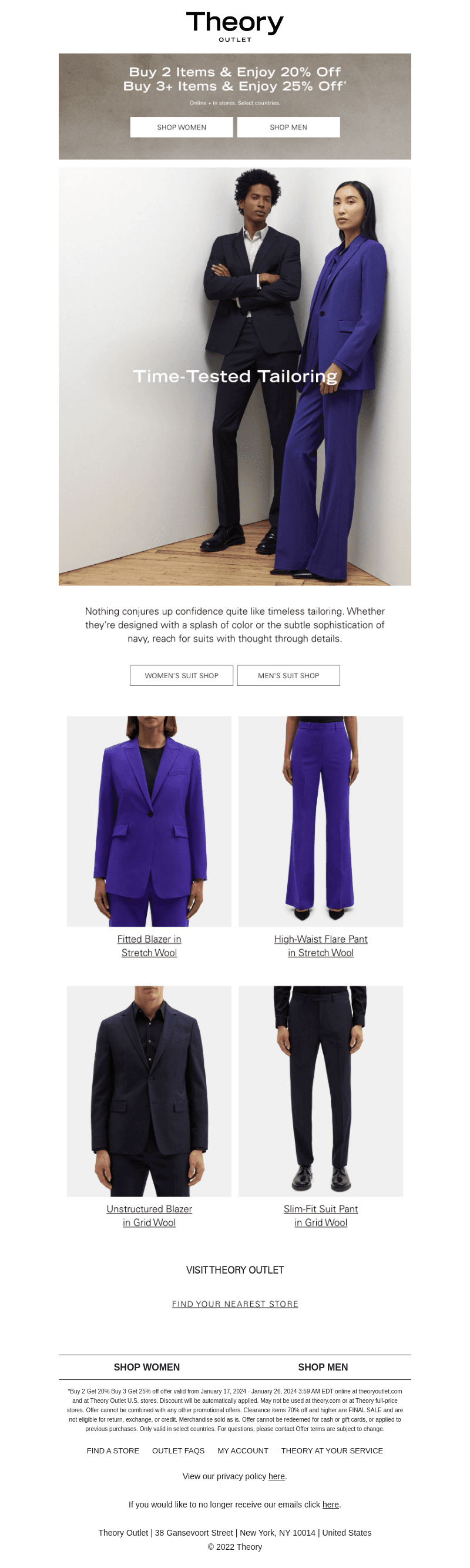 Extra 20% Off Staple-Worthy Suits
