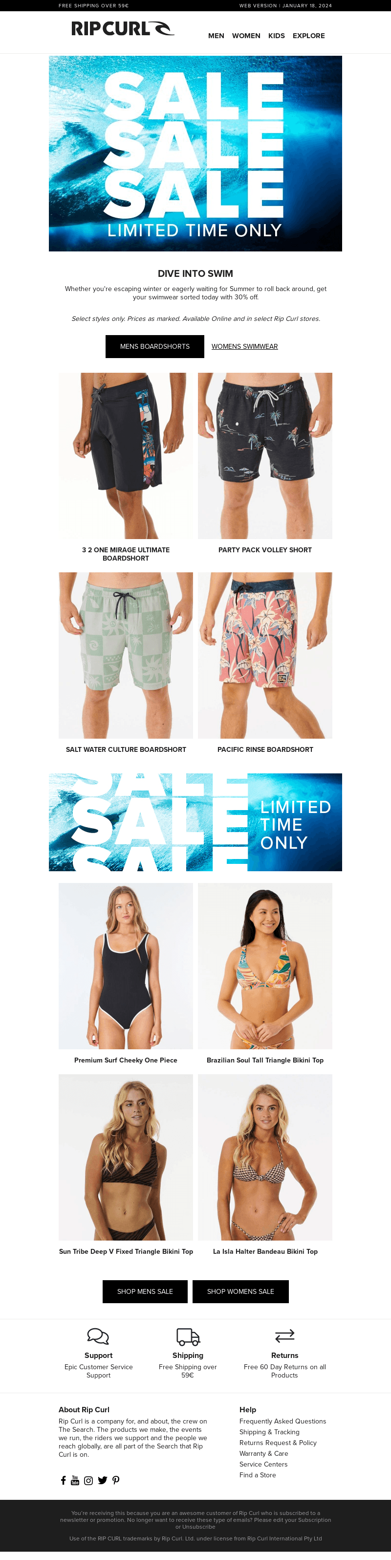 Swim & Boardshorts 30% off on Select Styles