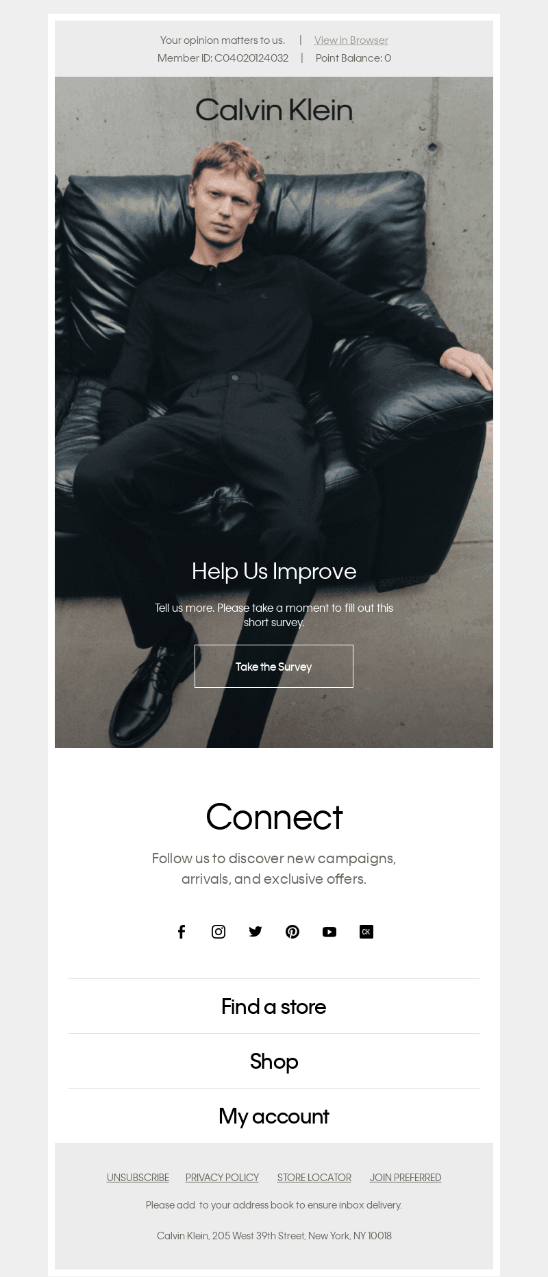 Calvin Klein email from Thu, Jan 18, 2024