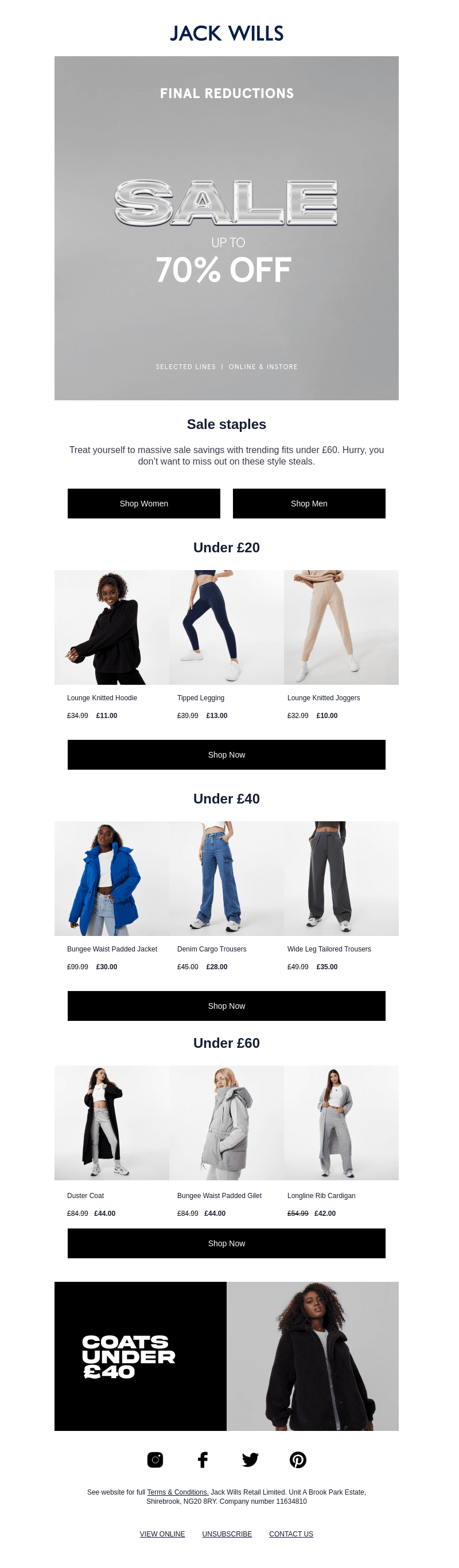 Sale | Everything under £60