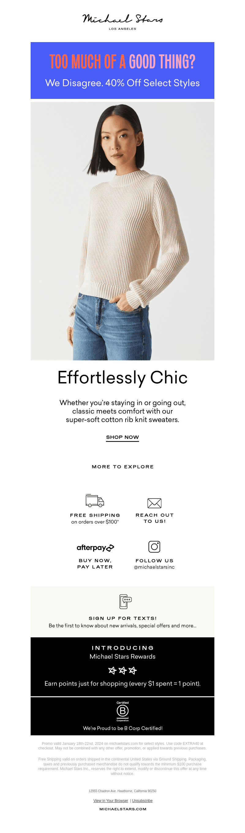 Extra 40% off sale continues