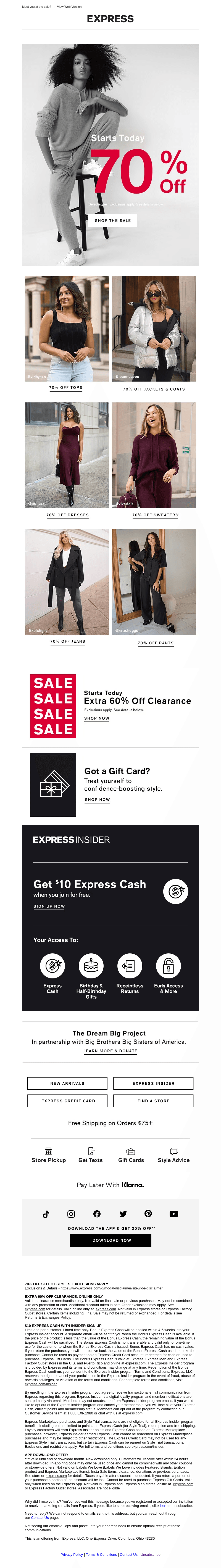 70% OFF winter faves starts today