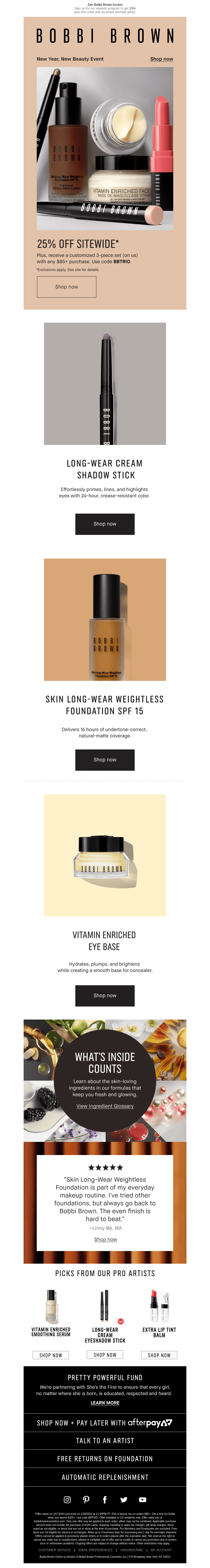 25% off sitewide starts now