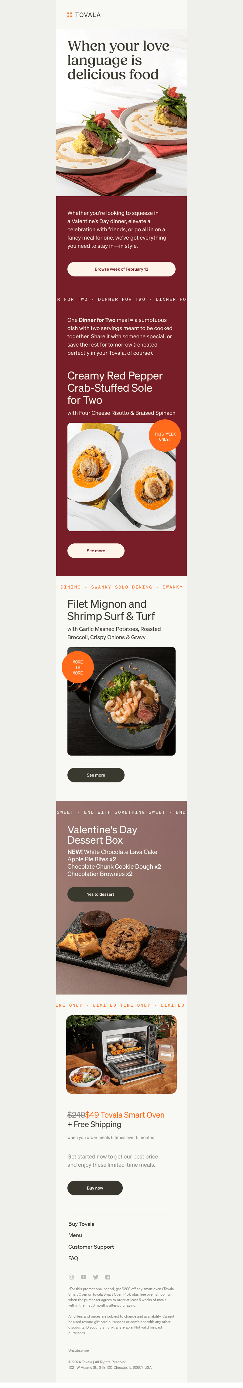 💌 V-Day meals & more inside!