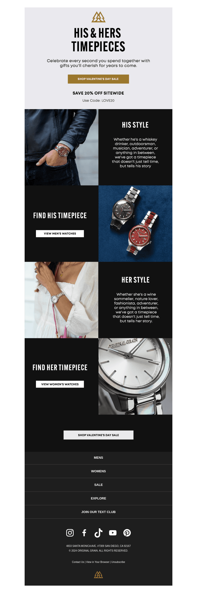 His & Hers - Timepieces for your Valentine