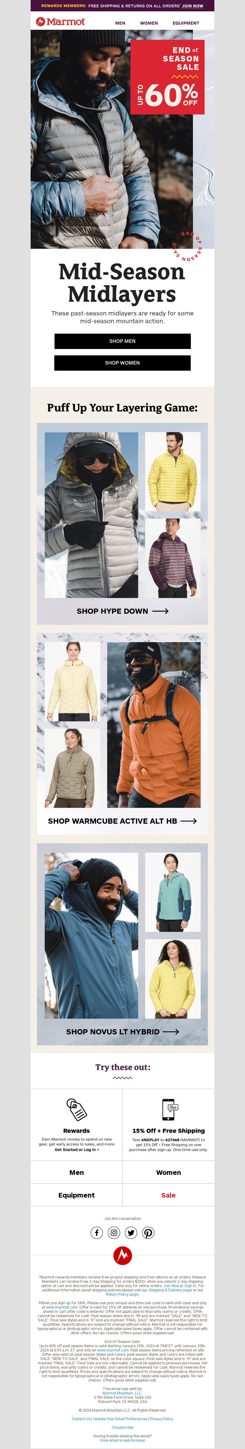 Up to 60% Off mountain mid layers...