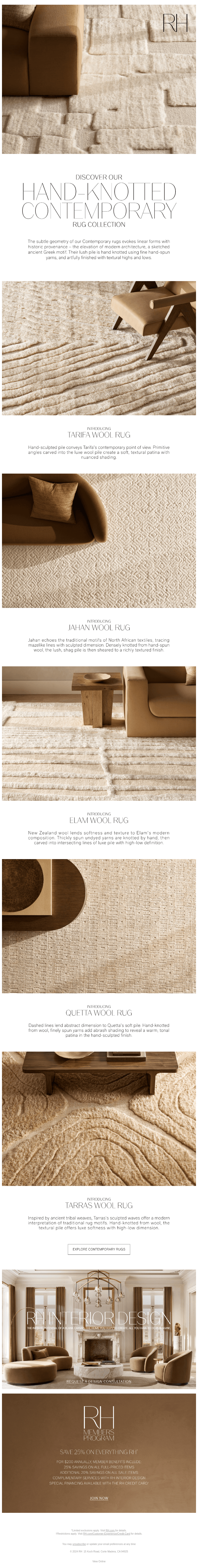 Explore New Hand-Knotted Contemporary Wool Rugs